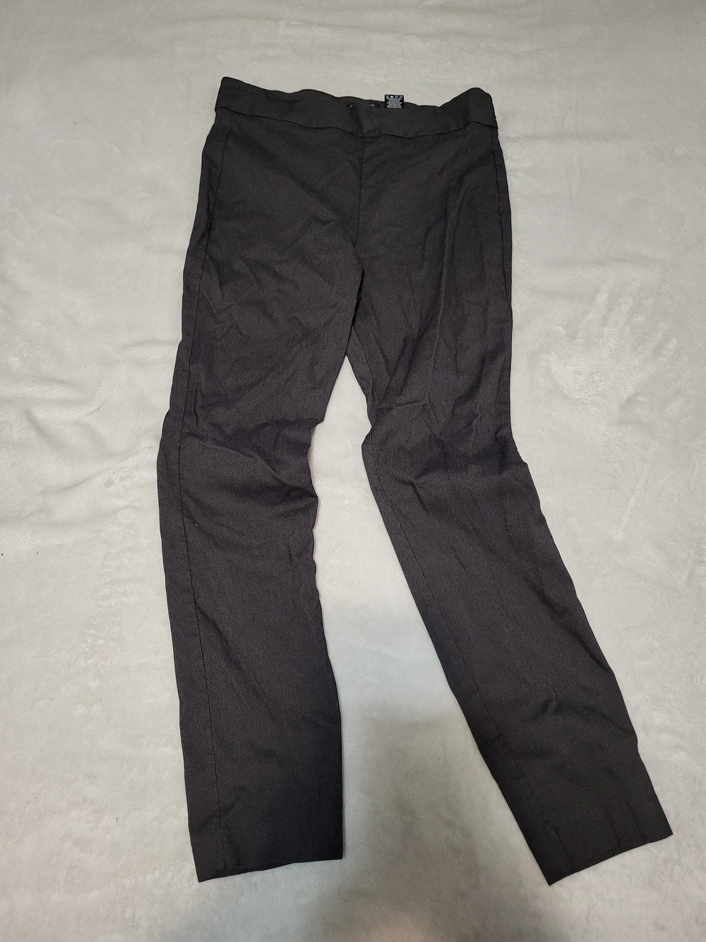 RW&CO. Black Patterned Minimalist Slim Leg Workwear Pants - Size Large